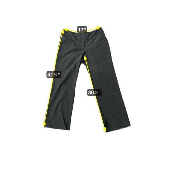 Apt. 9 Womens Professional Gray Plaid Straight-Leg Dress Pants Size 10P - Picture 7 of 10